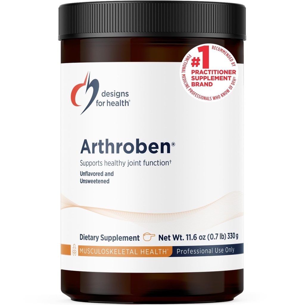 Designs for Health Arthroben Unflavored/unsweeted - Collageen Peptides Powder + Botanicals to Help Support Healthy Joints - Peptides Drink Mix, Non-GMO (30 Servers / 330g)