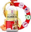 SavvyBeast Wild Alaska Salmon Oil for Dogs, Cats & Ferrets Omega-3 Fish Oil Pet Supplement with EPA & DHA 