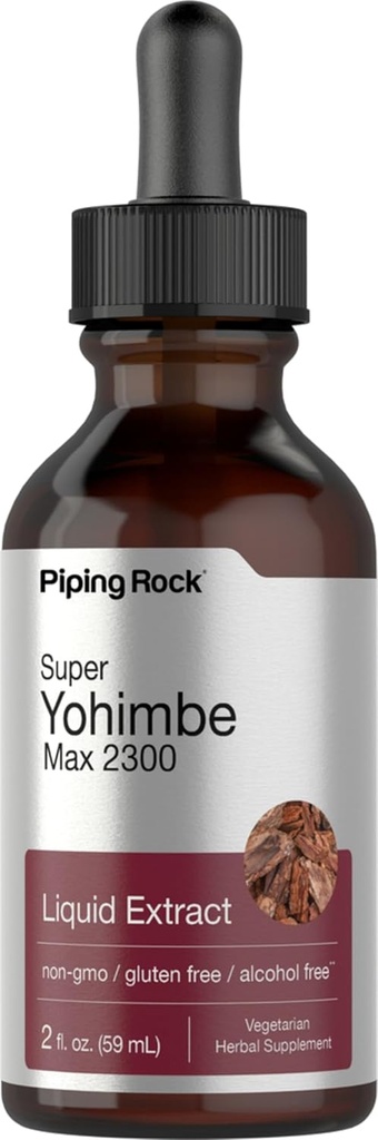 Super Yohimbe Max Liquid Extract Alcoholvrij, 2300 mg, 2 fl oz (59 ml) Dropper Bottle