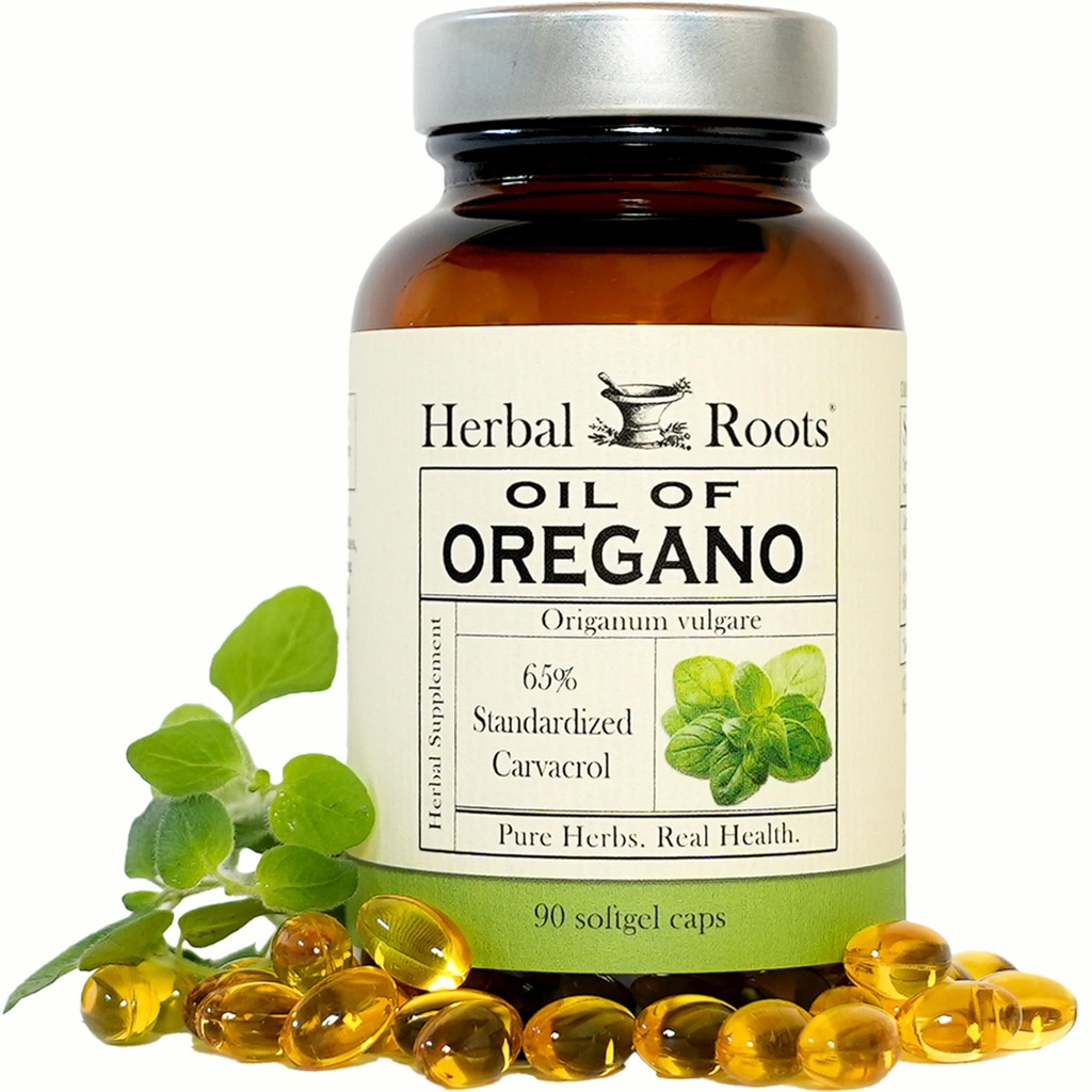 Huile de racines de plantes d'Origan - Fabriqué à partir de l'huile d'Origan Méditerranée - 90 Capsules Softgel faciles à avaler - Extra Strength 150mg