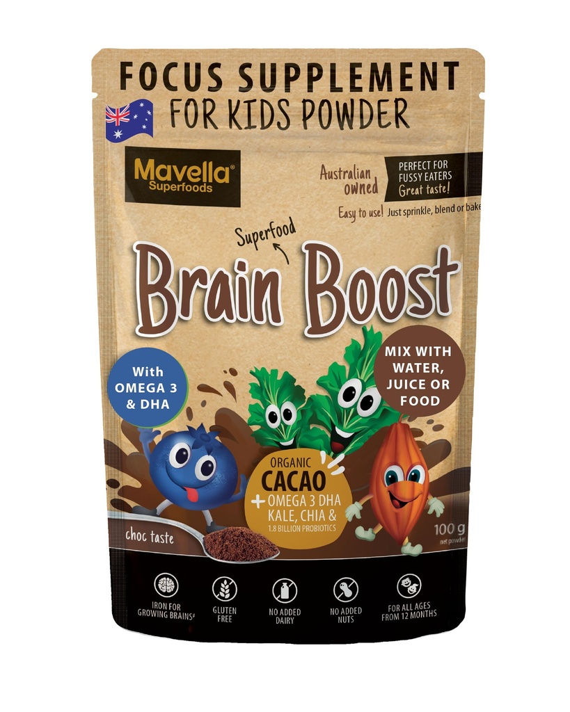 Focus Supplement voor Kids Brain Boost - Omega-3 DHA Vlaszaad Natural Focus & Attention Supplement voor Kids met aandacht Uitdaging Ondersteuning Kids Focus Vitaminen 3.52oz (100g)