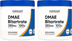 Nutricost Pure DMAE-Bitrate Poeder 100G (2 flessen)