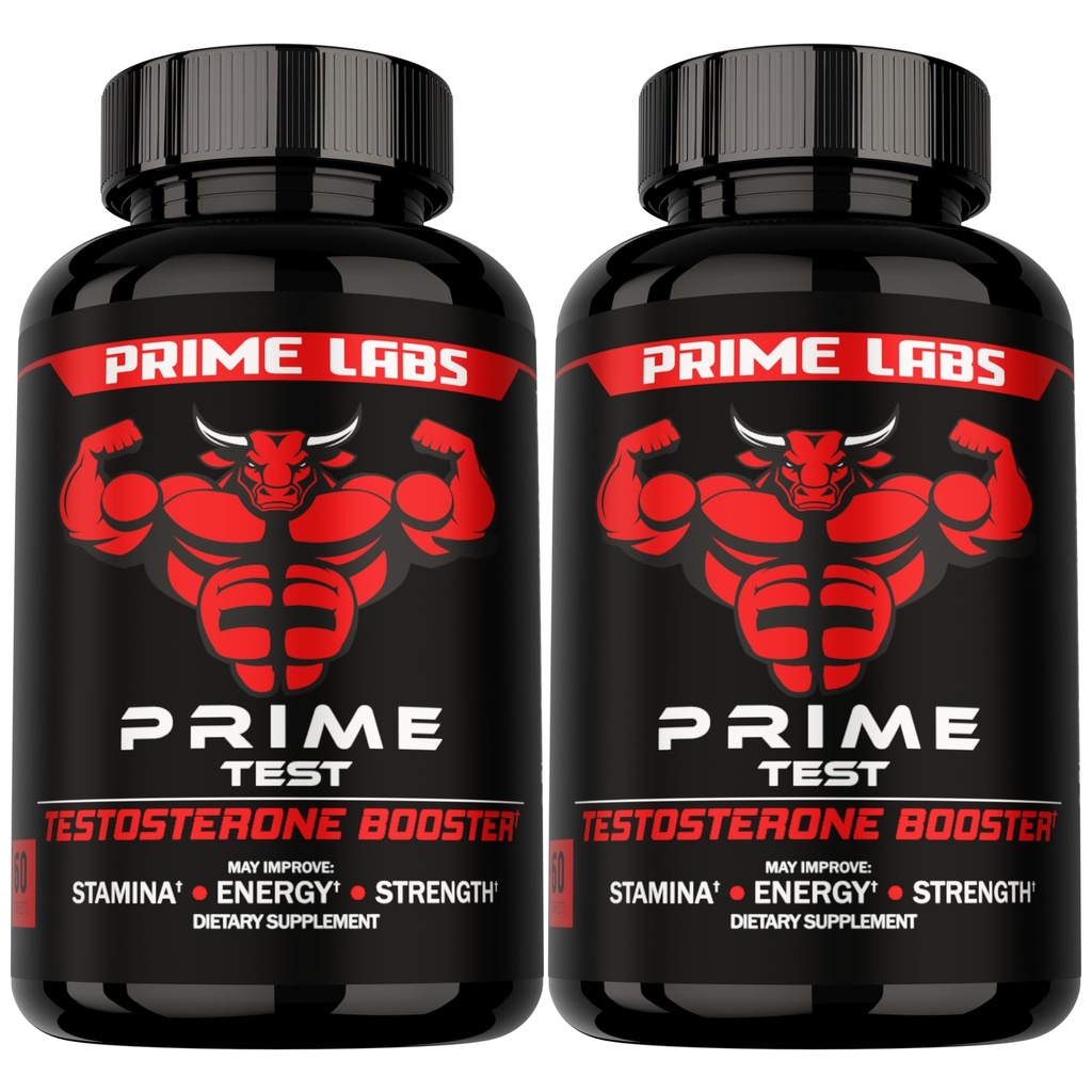 Supplément testostérone Premier Labs pour hommes (2-Pack) - Stimina, Endurance, Energy, & Strength - Supplément testostérone et entraînement pour hommes - 120 Caplets