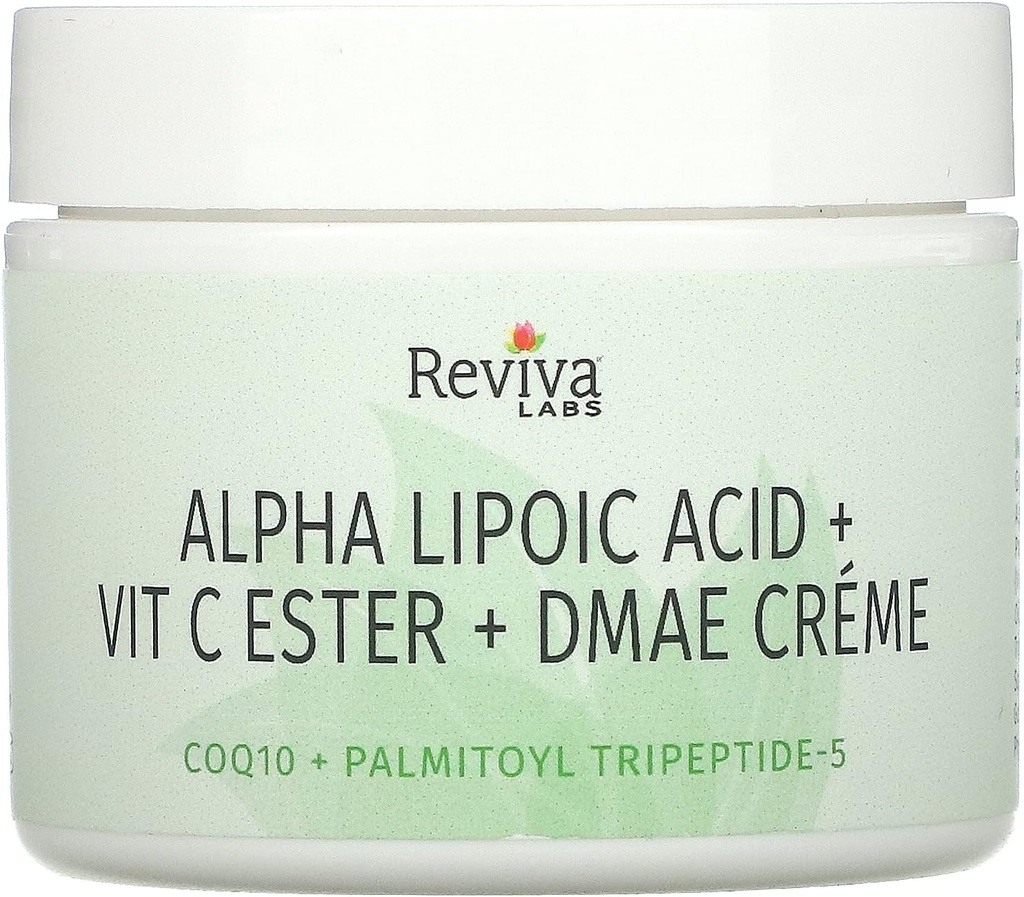 Reviva Labs Alpha Lipoïnezuur, Vitamine C Ester, & DMAE Cream, 2 Ounce