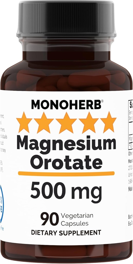 Magnesium Orotate 500 mg per Capsule 90 Vegetarian Capsules