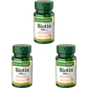 Nature's Bounty Biotin, Vitamine Supplement, Ondersteunt Metabolisme voor Cellulaire Energie en gezonde haren, huid, en nagels, 1000 mcg, 100 tabletten (Pack of 3)
