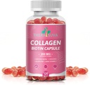 Multi Collageen Complex 200MG + Biotin 3000MCG + Vitamine C 50MG - bevordert gezond haar, mooie huid en nagel ondersteuning! 120 capsules, 60 dagen voorraad