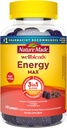 Nature Made Wellblends EnergyMAX Gummies, Fast Acting Cafeine, CoQ10 & Vitamine B12 1000mcg, Energy Support Gummy Vitaminen, 40 Gummies