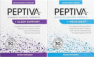 Peptiva Probiotica en slaapondersteuning 30 Tel Digestieve Enzyme 30 Tellen