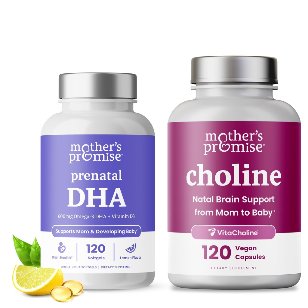 Moeders belofte Prenatale DHA & Choline Capsules bundel