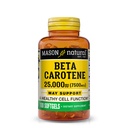 MASON NATURAL Vitamine A Beta Carotène 25 000 UI - Soutienne une vision saine, la fonction cellulaire et immunitaire, 100 softgels