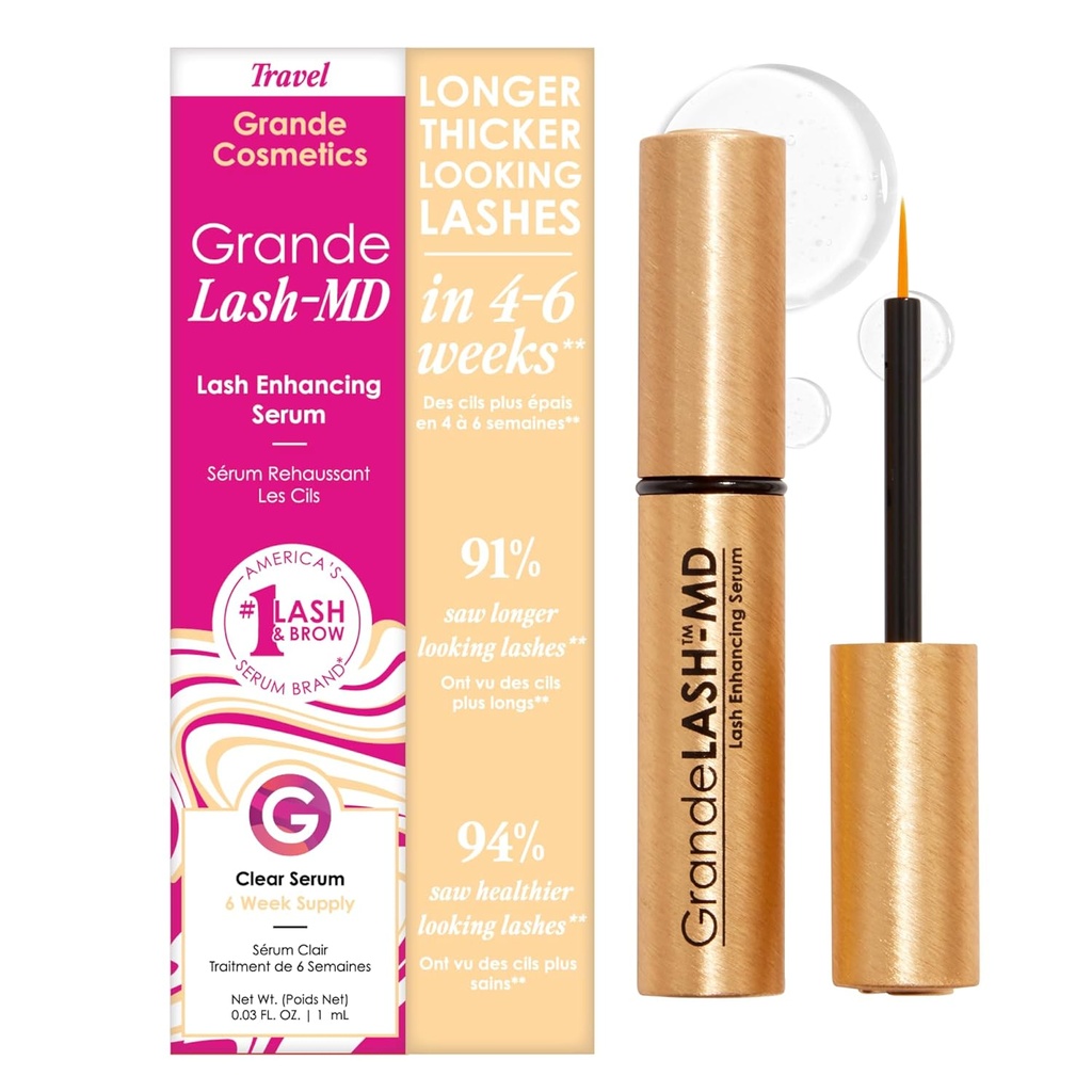 Grande Cosmetics GrandeLASH-MD Lash Enhancement Serum - Peptide & Vitamin Infused Formula for Longer, Thicker, Fuller Looking Lashes - Oftalmoloog Getest, Wreed Vrij