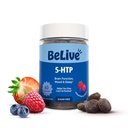 BeLive 5-HTP Gummies - 60 Ct I 5HTP Stress Relief Gummies voor betere slaap, verhoogde focus, Mood Booster & Stress Relief I Serotonine Booster voor volwassenen, Vegan 5 HTP supplement - gemengde bessen smaak