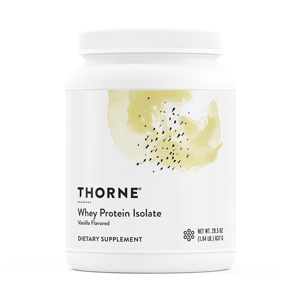 THORNE - Wei Proteïne Isolaat - 21 Gram Easy-to-Digest Wei Proteïne Poeder - NSF Gecertificeerd voor Sport - Vanille - 29,5 Ounces - 30 Servers