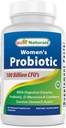 Best Naturals Probiotica voor vrouwen 100 miljard CFU - 10 Strains + Prebiotica Fiber + Digestief Enzyme Blend + Vrouwen Gezondheid Kruiden Blend - Immune, Digestief & Gut Health - 60 Deleyaed Capsules