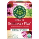 Traditionele Medicijnen Biologische Echinacea Plus met Spearmint Kruidenthee, bevordert Immuunfunctie, (zak van 1) - 16 Theezakjes