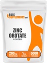 BulkSupplements.com Zink Orotaat Poeder - Zink Mineralen Supplement, voor Immune Ondersteuning - Glutenvrij, 200mg per portie, 1kg (2,2 lbs) (verpakking van 1)