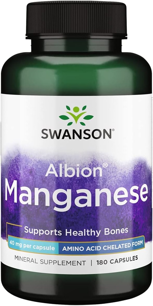 Albion gecheleerde Mangaan 40 mg 180 capsules