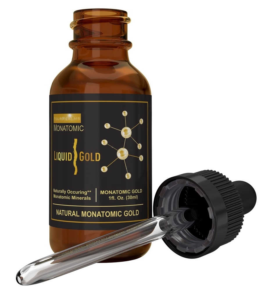 Ormus Monoatomic Gold Rich in Pure M-State Minerals & White Powder Gold - Pure 24k Gold - Trace Mineral Solution 1 oz