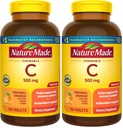 Nature Made Kauwbare Vitamine C 500 mg, Dieet Vitamine C Supplement voor Immune Support, 150 Tablets, 150 Day Supply (pack van 2)