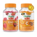 Levensbaar Zink 25mg Kids + Vitamine C Kids, Gummies Bundle - Grote Proeverij, Vitamine Supplement, Glutenvrij, GGO-vrij, Kauwgom