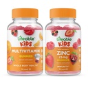 Multivitamine Lifeable Enfants + Zinc 25mg Enfants, Gummies Bundle - Grande dégustation, supplément de vitamine, sans gluten, sans OGM, gummy à croquer