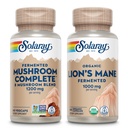 SOLARAY Paddestoelen Complete en Lions Mane Paddenstoelen Bundel - 8 Paddestoelen Supplement Plus Biologische Leeuwen Mane - Gefermenteerd voor verbeterde absorptie en het hele lichaam Wellness, 60-dagen garantie, 60 VegCaps Ea.