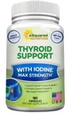 aSquared Nutrition Premium Thyroid Support Supplement met Jodium (180 Capsules) - Best Herbal & Vitamin Complex Pillen w/B12, Ashwagandha, Bladderwrack & Kelp - Helper for Healthy Hormone & Energy
