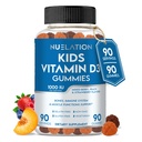 Gummies de vitamine D pour enfants (90 jours d'approvisionnement) Vitamine D3 pour enfants (1000UI) pour soutenir Strucutre, fonctions musculaires et système immunitaire. Délicieux et végétarien Gummy vitamine D