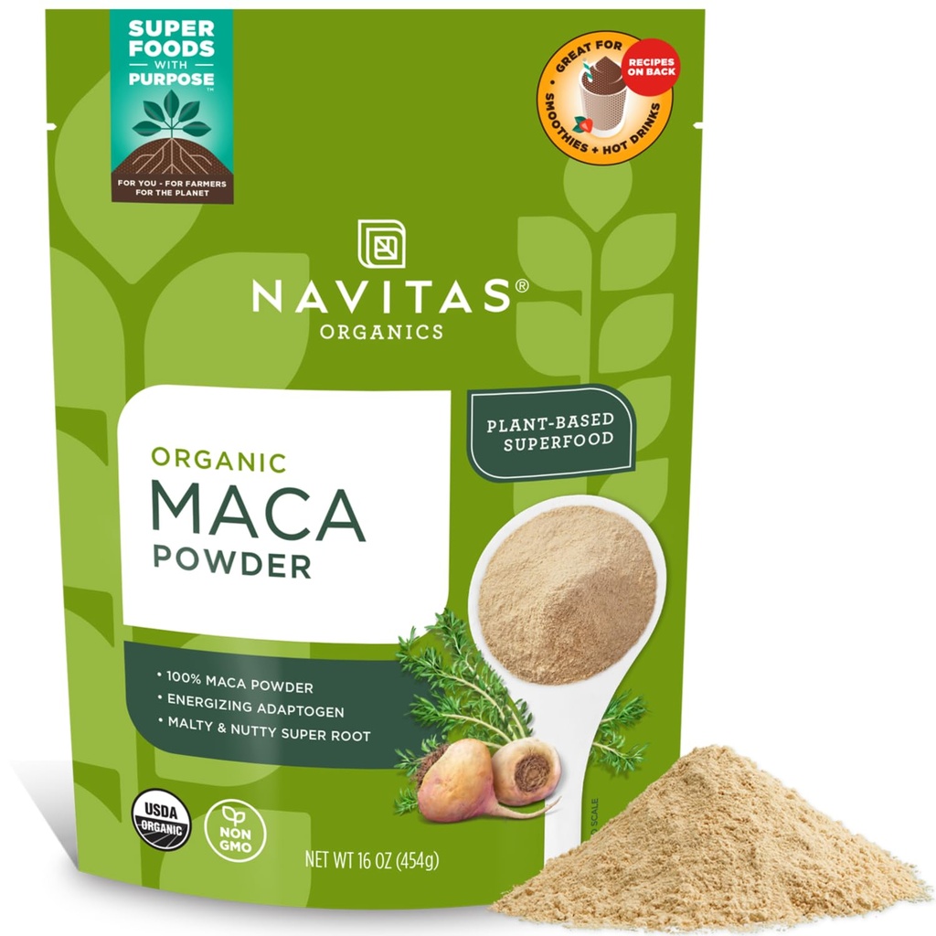 Navitas Organics Maca Powder  Zak, 180 porties, 2-verpakking)