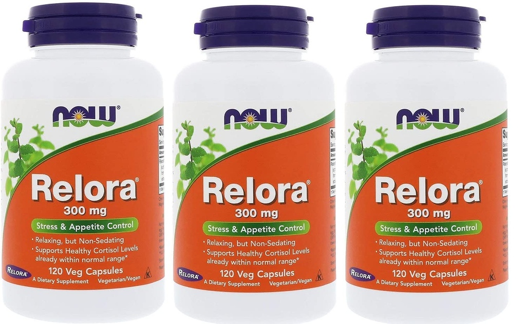 Maintenant aliments Relora 300 mg, Veg-capsules, 120-Count (paquet de 3)