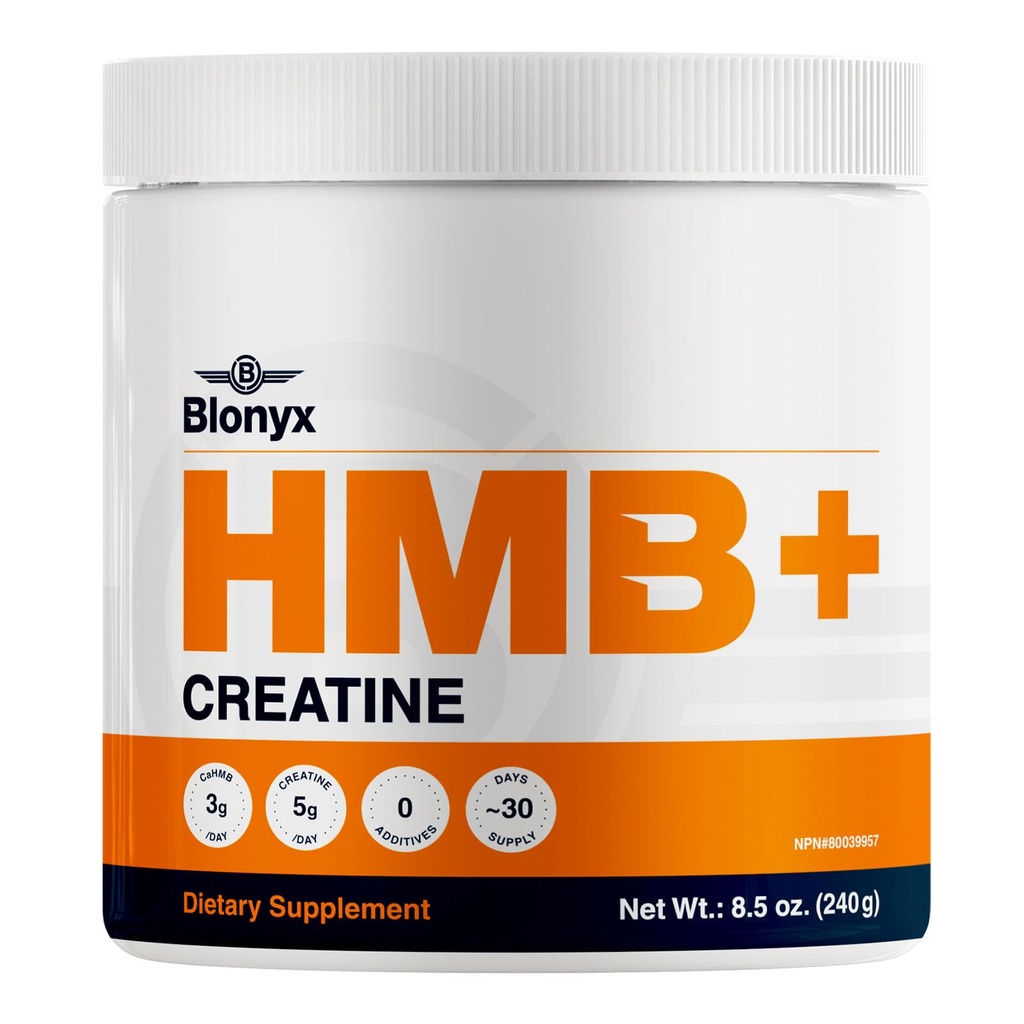 HMB + Creatine Supplement - 3g Dagelijkse HMB voor verbeterde sterkte, vermogen en herstel, Ideaal voor atleten met een hoge intensiteit, 30 dagen levering