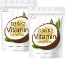 D3 + K2 Kokosolie Zachte Gels, Vitamine D3 10000 ie Plus K2 (MK-7) 200 mcg, Vitamine D3 K2 Supplement Softgels, Replenish Vitamine D3 K2 Kokosolie Softgels 300 Gels