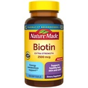 Nature Made Biotin 2500 mcg Extra sterkte, Biotin supplementen ondersteuning gezonde haarhuid & Nails, 150 Softgels, 150 dagen levering