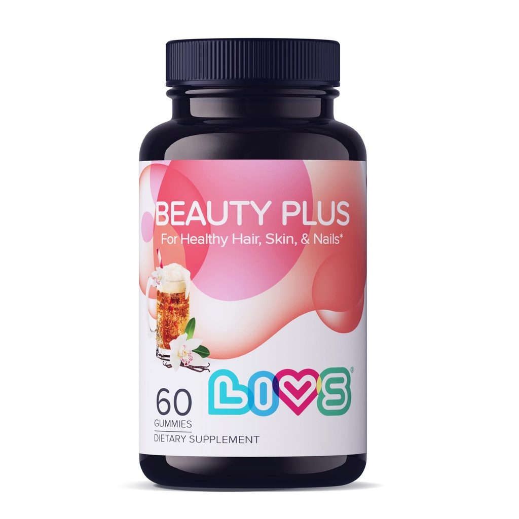 LIVS Beauty Plus Gummy Vitaminen - Biotine Gummies voor haar, huid en nagels 