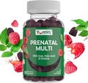 YumVs Prenatale Gummies voor vrouwen - Prenatale vitamines voor vrouwen met foliumzuur, ijzer en choline - Vegetarische en Kosjer Zwangerschap Vitaminen - Vrouwen Prenatale Multivitamine met A C D3 E B6 B12 (60 Tel.)