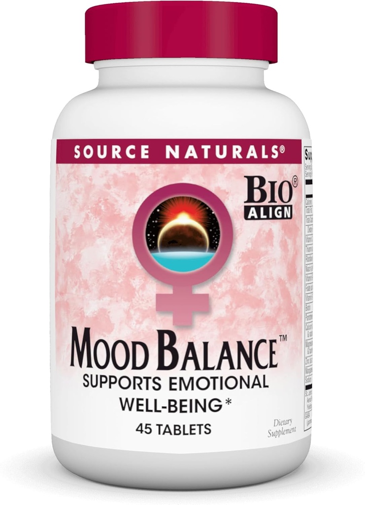 Source Naturals Mood Balance, soutient le bien-être émotionnel* - 45 comprimés