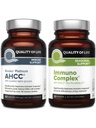 Qualité de vie AHCC Kinoko Platinum Extrait de champignons et Complexe Immuno avec vitamine C - Ultimate Immune Support Bundle