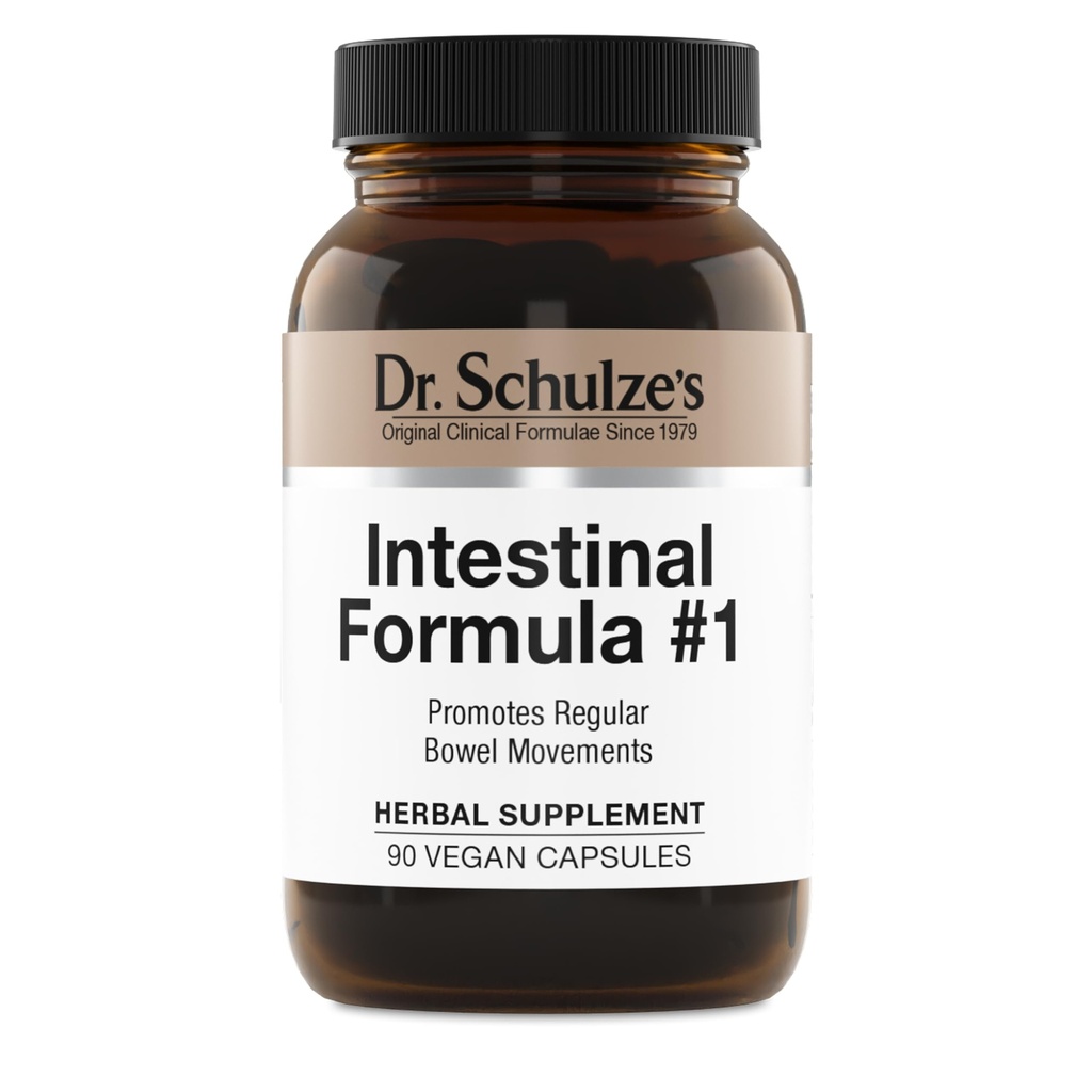 Dr. Schulze's Intestinal Formula #1 Colon Bowel Cleanse Laxative Capsules, 90 Tellen (90 Capsules) - Verpakking mei Vary