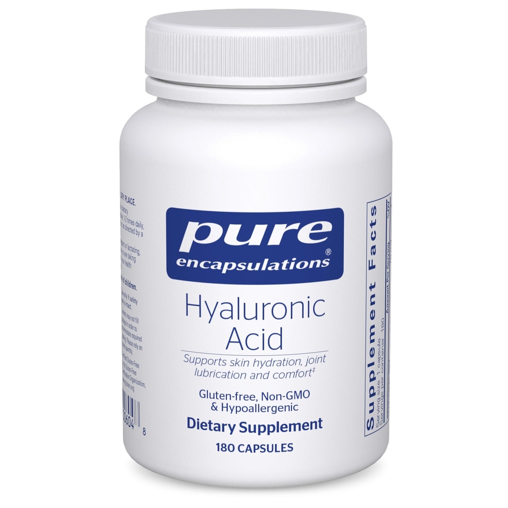 Pure Encapsulaties Hyaluronzuur - voor huidhydratatie, gewrichtssmeermiddel en gezamenlijke gezondheid* - Effectieve Absorptie - Glutenvrij - Veganistisch & niet-GMO - 180 capsules