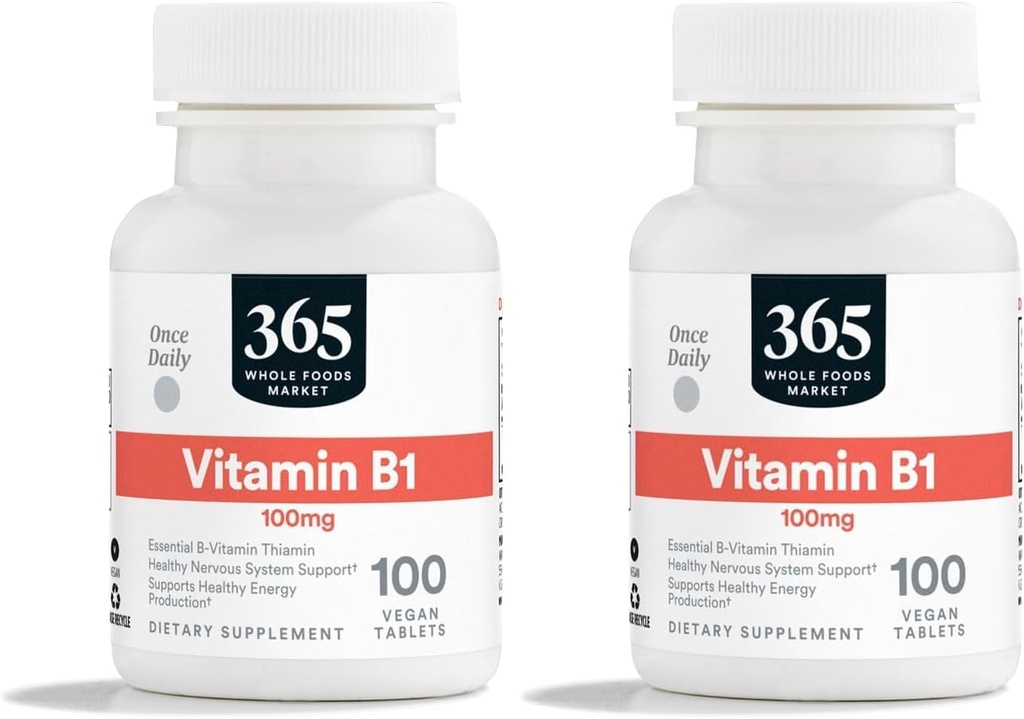 365 door Whole Foods Market, Vitamine B1 100Mg, 100 tabletten (verpakking van 2)
