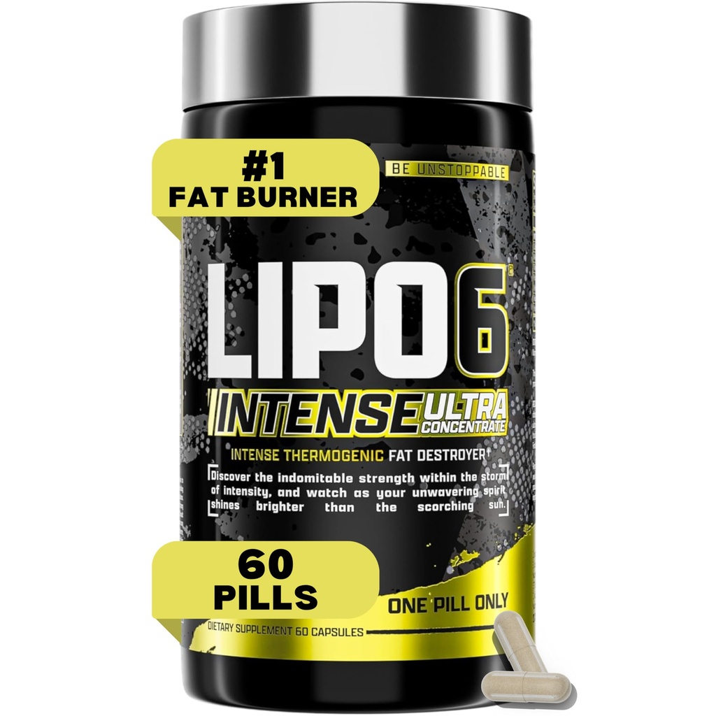 Nutrex Research Lipo6 Black Intense Ultra Concentrate Thermogenic Belly Fat Burner for Men and Women 