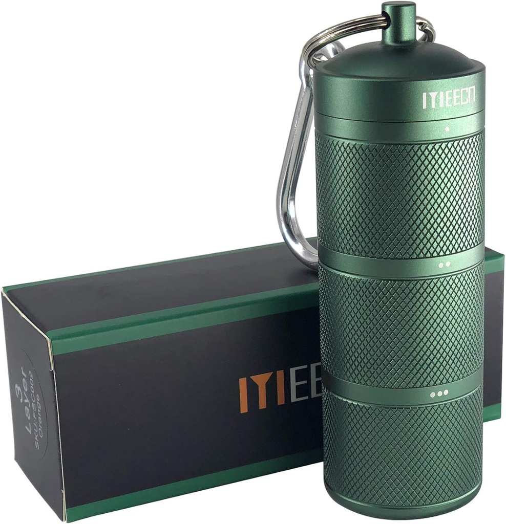 Drie lagen grote pil Organizer, aluminium, metalen dispensers, waterdicht, kan pillen op te slaan alles groottes, vitamines, kabeljauw lever olie, supplementen en medicatie (Groen)
