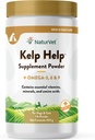 NaturVet Kelp Help Plus Omega's huid en jas supplement voor honden en katten, poeder, gemaakt in de VS met wereldwijde bron ingrediënten 1 pond