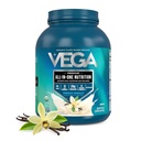 Vega All in One Nutrition Organic - 20g Plant-Based Pea Protein, French Vanilla, 43 Servings, Vitamines A & C, Probiotica, Groenen, Vegan, Keto, Glutenvrij, 3,63lbs (Verpakking mei Vary)