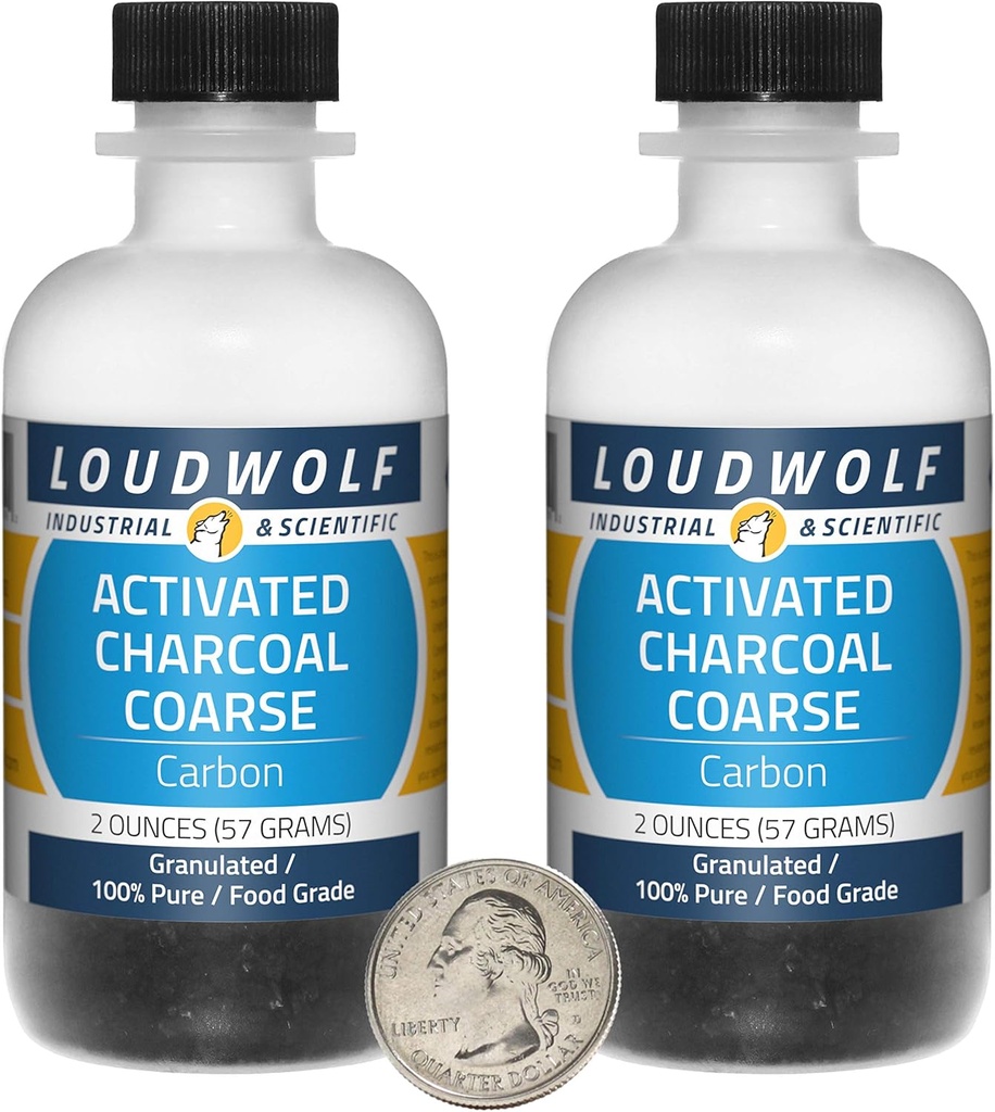 Actieve kool / 4 ounces in 2 flessen / 100% Pure Food Grade/Granules