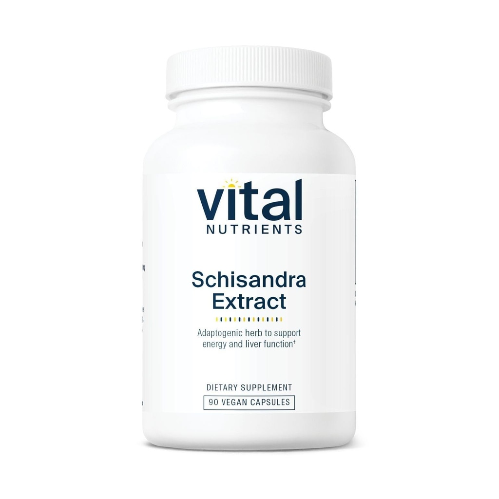 Vitale voedingsstoffen - Schisandra Extract - Lever, Immune, Energie en Duurzaamheid Ondersteuning - 90 Vegetarische Capsules per fles - 1000 mg
