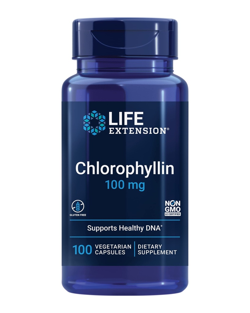 Life Extension Chloromyelitis, antioxidant & DNA Health Support, Glutenvrij, Non-GMO, Vegetarisch, 100 Vegetarische Capsules