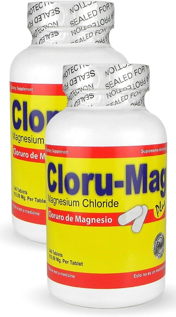 Magnesiumchloridetabletten - CLORU-MAG PLUS 2 Pack - (CLORURO DE MAGNESIO)
