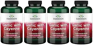 Swanson Knoflook met Cayenne 200 capsules (4 verpakkingen)